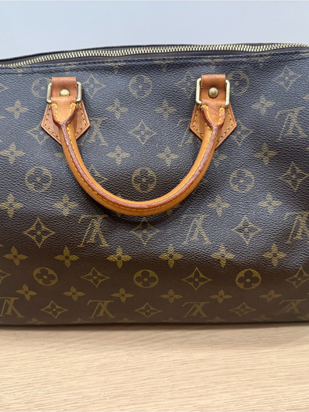 Louis Vuitton Monogram Satchel in Brown and Tan